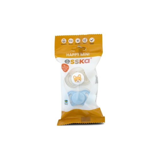 Esska Napp Happy Mini Silikon (0-6 m) 2 st - Blandade färger