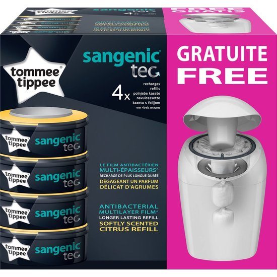 Tommee Tippee Sangenic TEC Blöjhink & 4-pack Refill