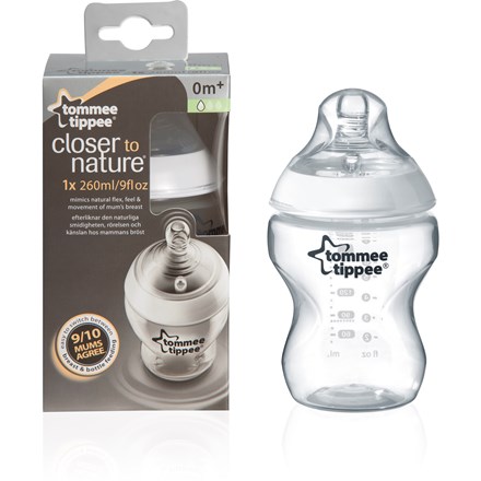 Tommee Tippee Closer To Nature nappflaska (0 m+) 260 ml