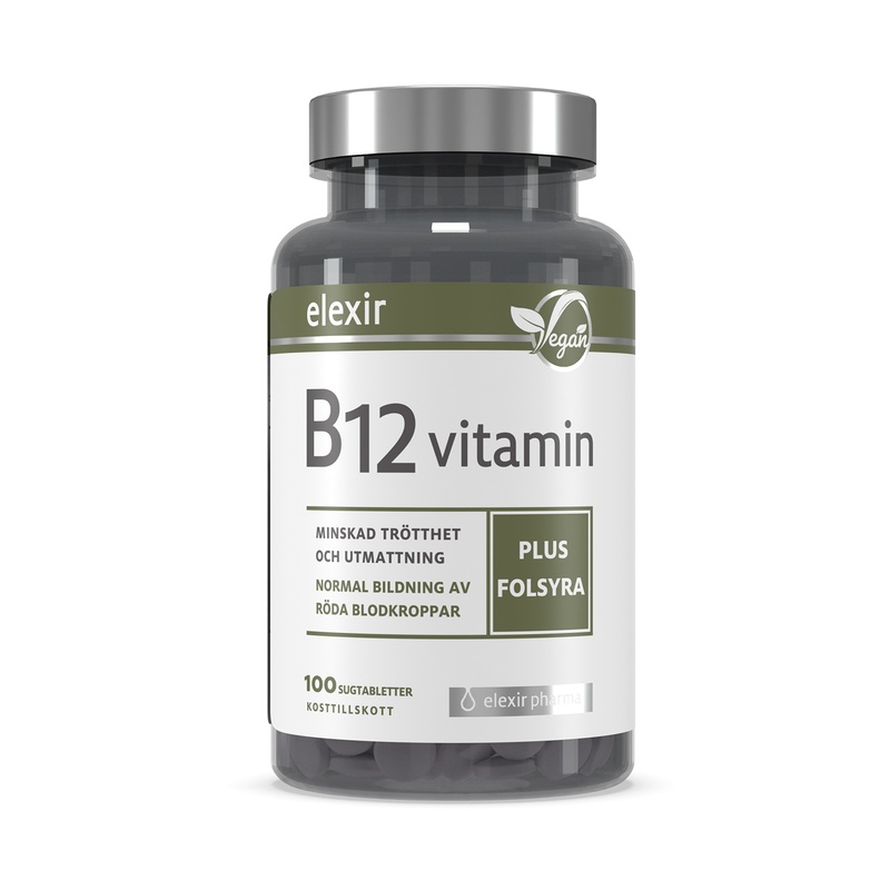 Elexir Pharma B-12 Vitamin 100 sugtabletter