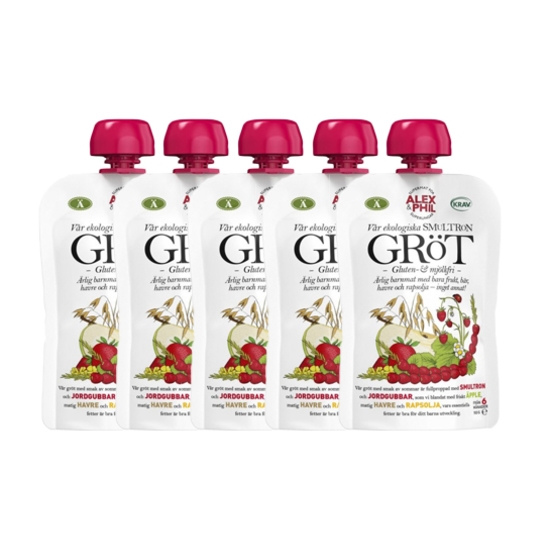Alex&Phil Gröt med Smultron, 5-pack