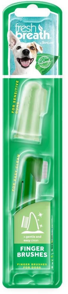 Tropiclean Fresh Breathe Fingertandborste Hund 2-pack