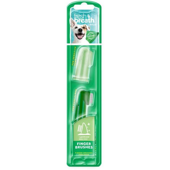 Tropiclean Fresh Breathe Fingertandborste Hund 2-pack