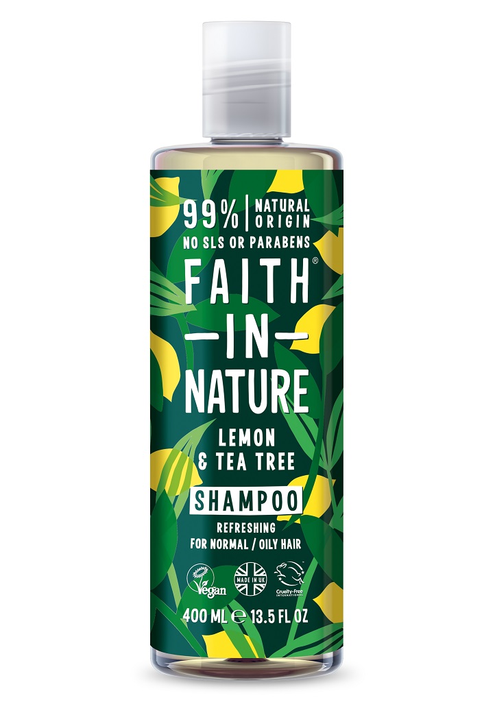 Faith in Nature Lemon & Tea Tree Schampo för mjäll 400 ml
