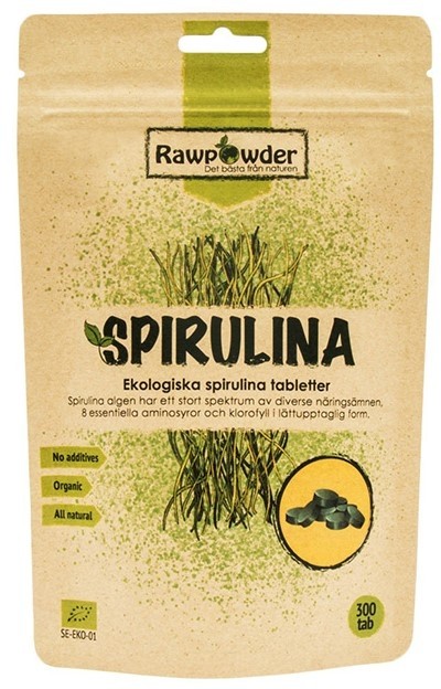 Rawpowder Spirulina 300 tabletter