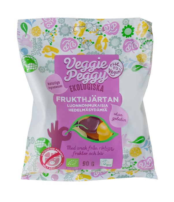 Veggie Peggy Frukthjärtan 90 g