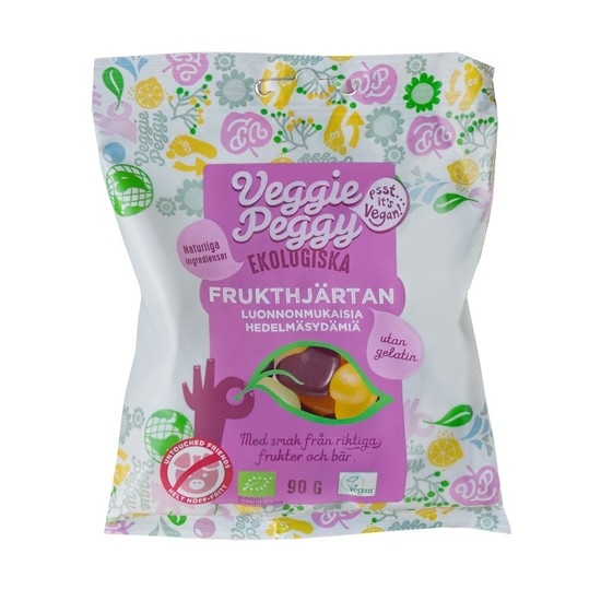 Veggie Peggy Frukthjärtan 90 g
