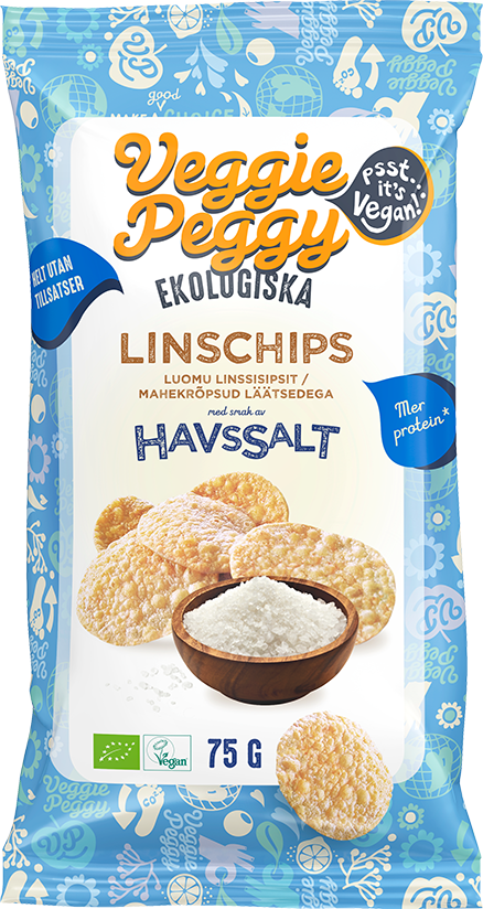 Veggie Peggy Linschips Havssalt 75 g