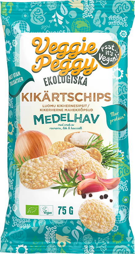 Veggie Peggy Kikärtschips Medelhavskryddor 75 g