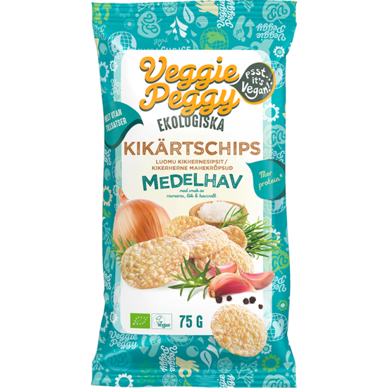Veggie Peggy Kikärtschips Medelhavskryddor 75 g