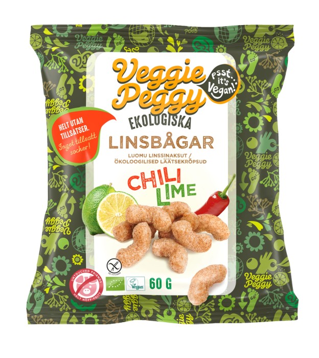 Veggie Peggy Linsbågar Chili Lime 60 g