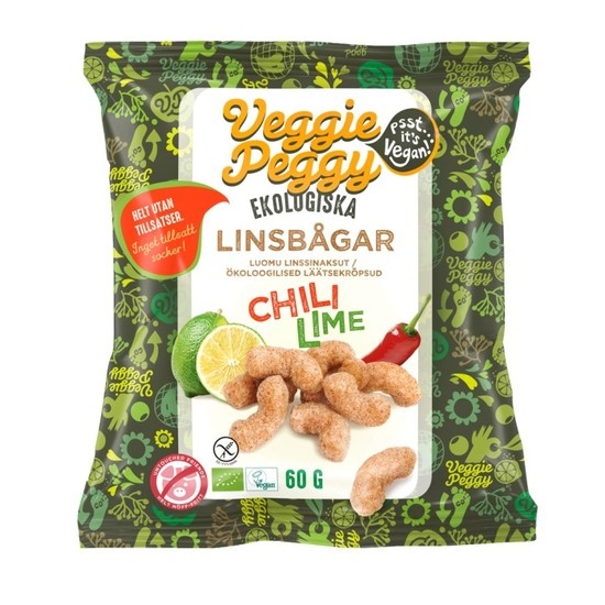 Veggie Peggy Linsbågar Chili Lime 60 g