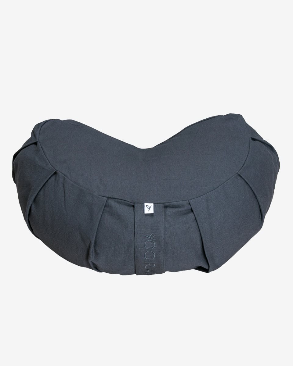 Yogiraj Meditation Cushion Crescent Graphite Grey
