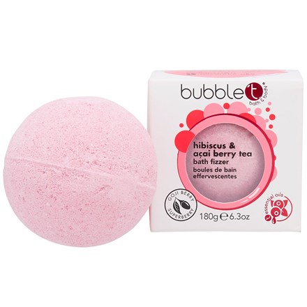 BubbleT Hibiscus & Acai Berry Tea Bath Fizzer 180 g