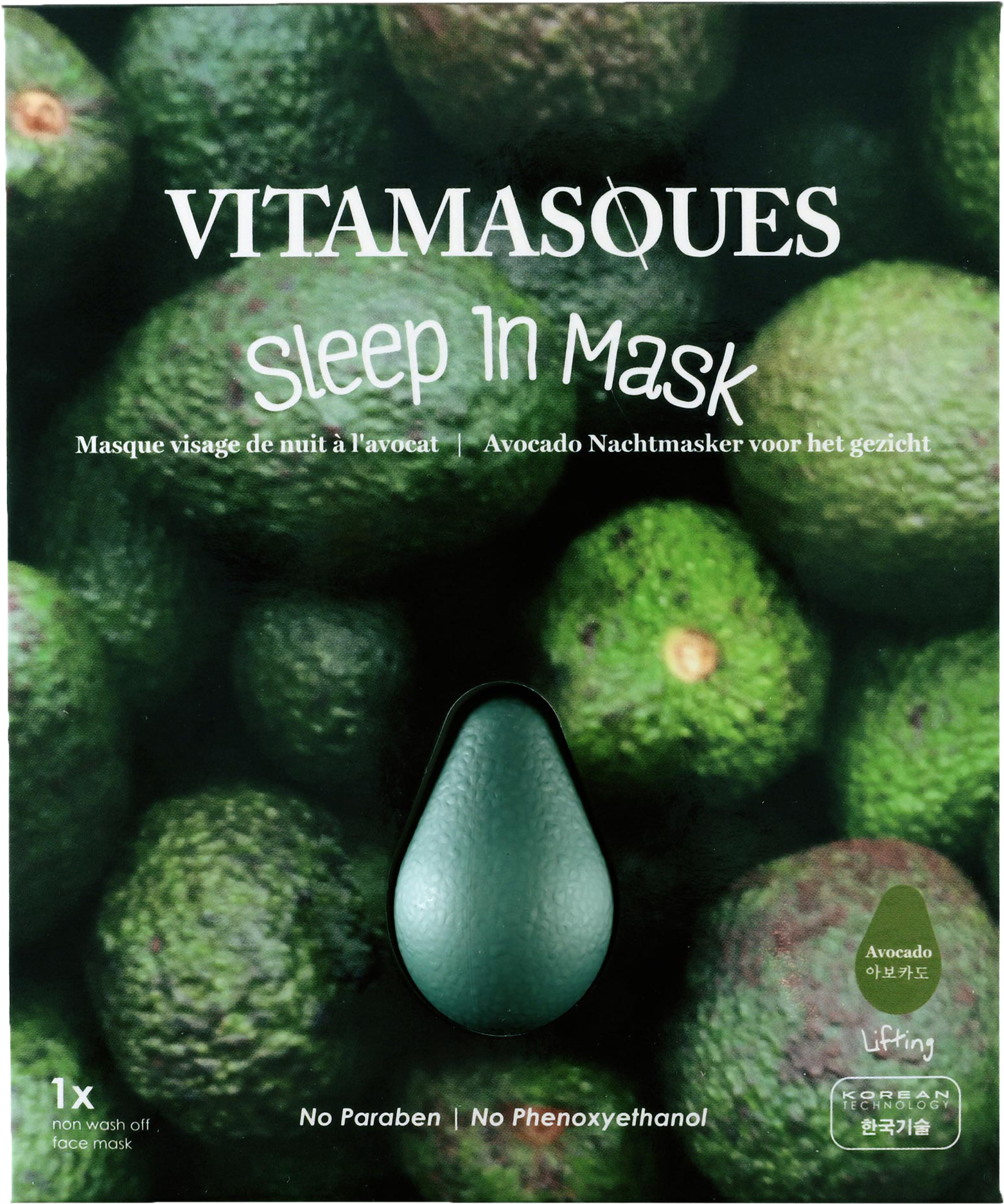 VITAMASQUES Avocado Sleep in Mask Double Shape
