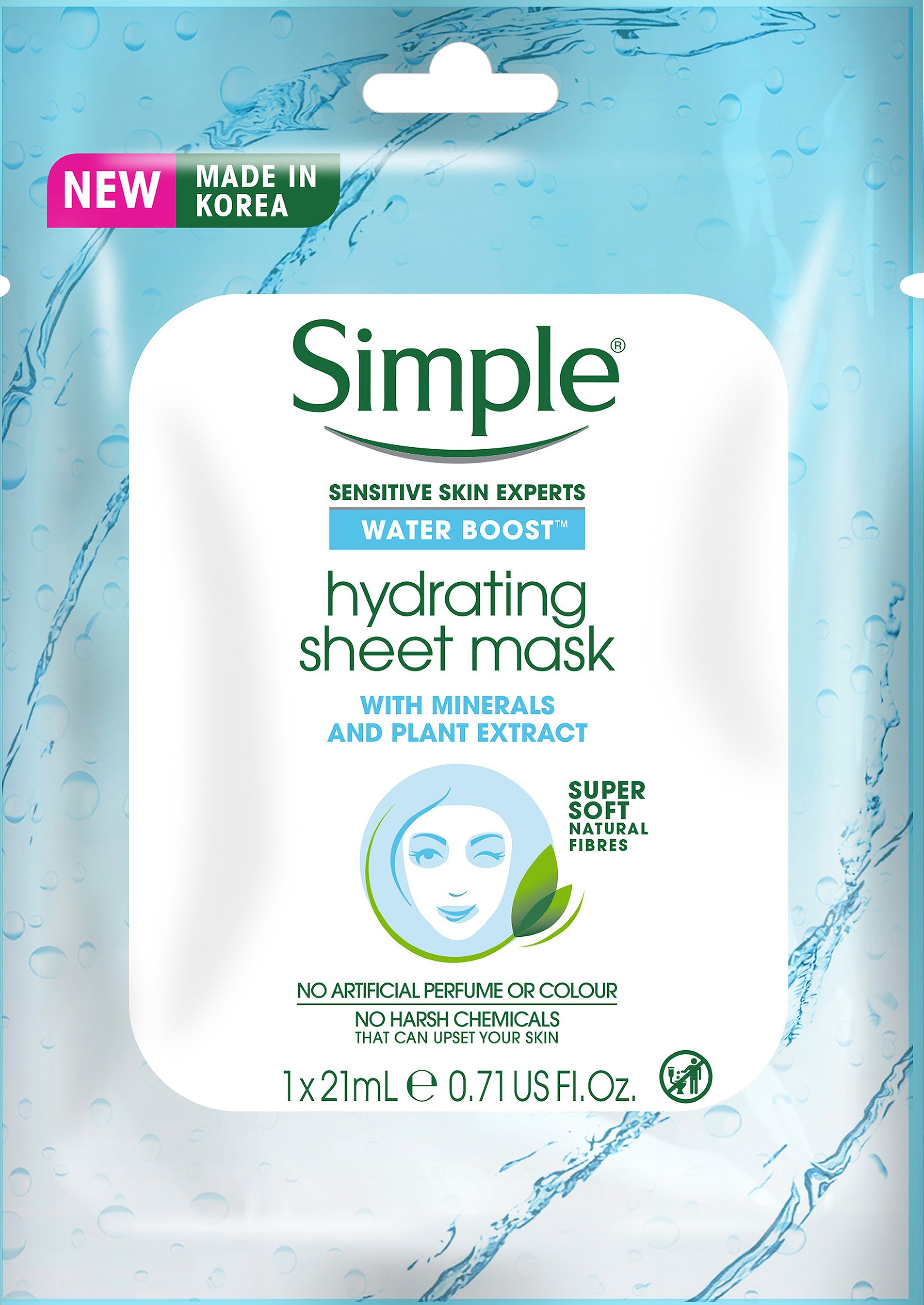 Simple Water Boost Sheet Mask