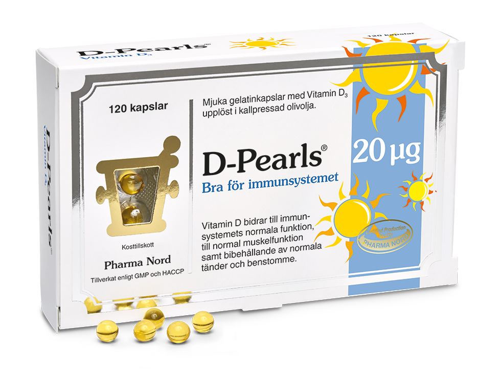 Pharma Nord D-Pearls 20 µg 120 kapslar