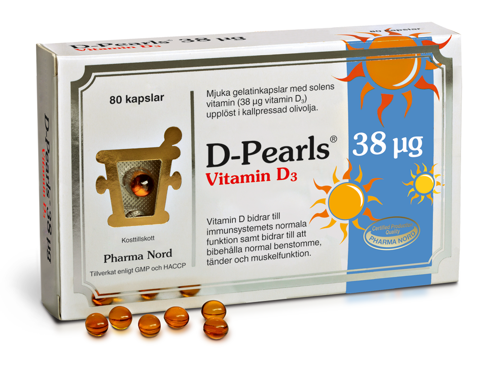 Pharma Nord D-Pearls 38 µg 80 kapslar