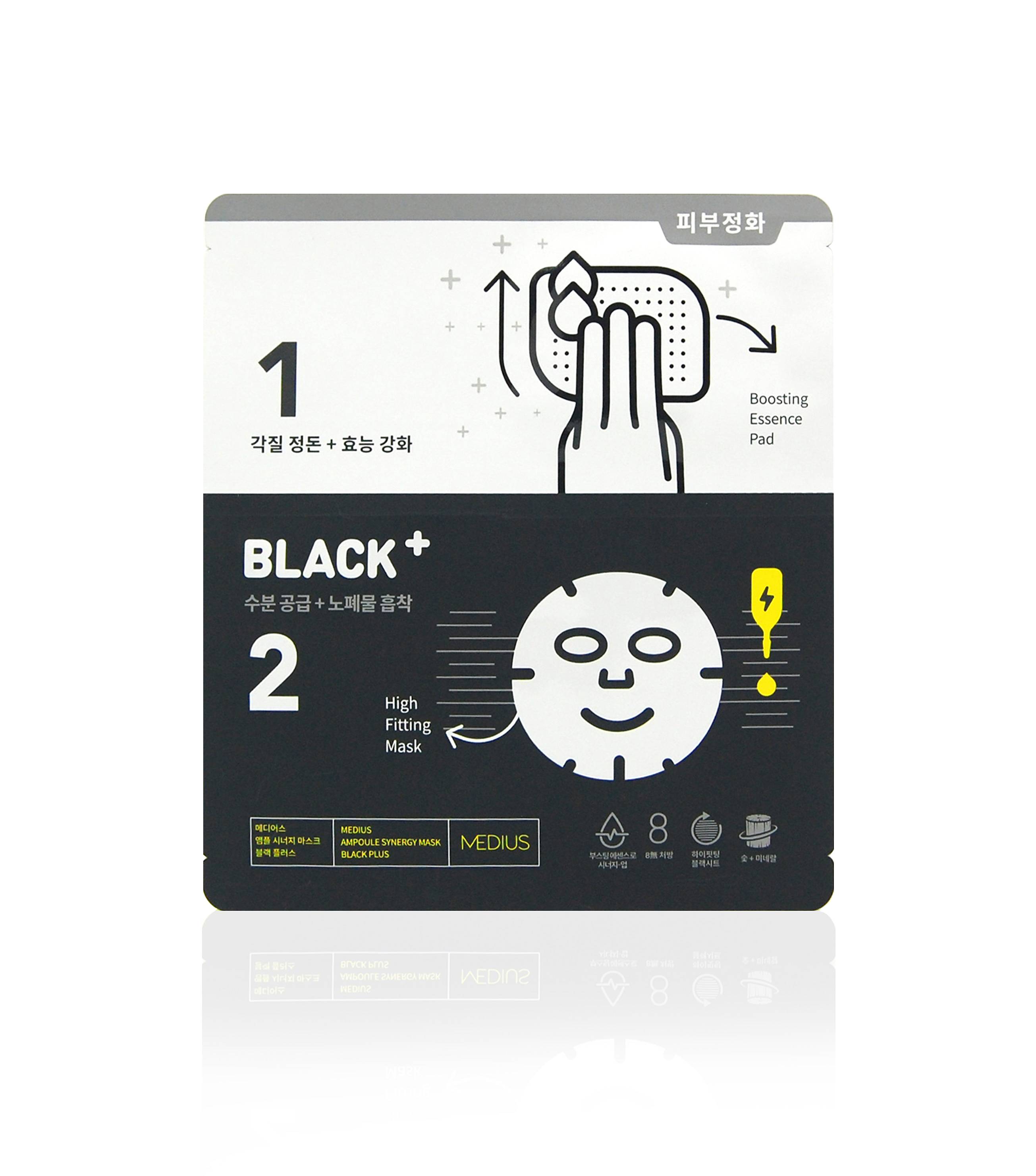 MEDIUS Ampoule Synergy Mask Black Plus 2-pack