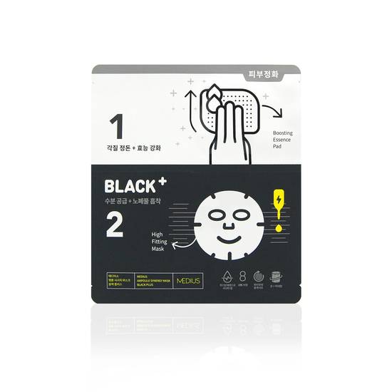 MEDIUS Ampoule Synergy Mask Black Plus 2-pack
