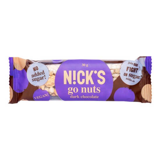 Nicks Go Nuts Dark Chocolate 30 g