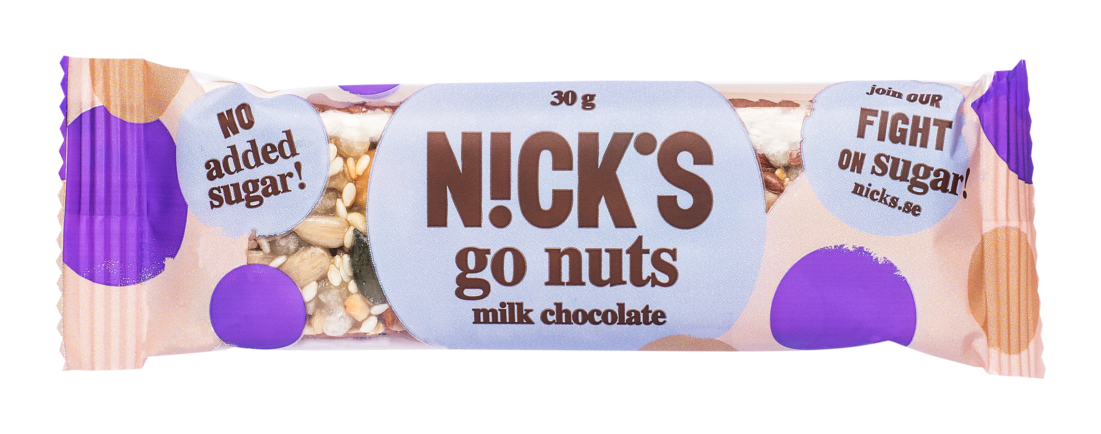 Nicks Go Nuts Milk Chocolate 30 g