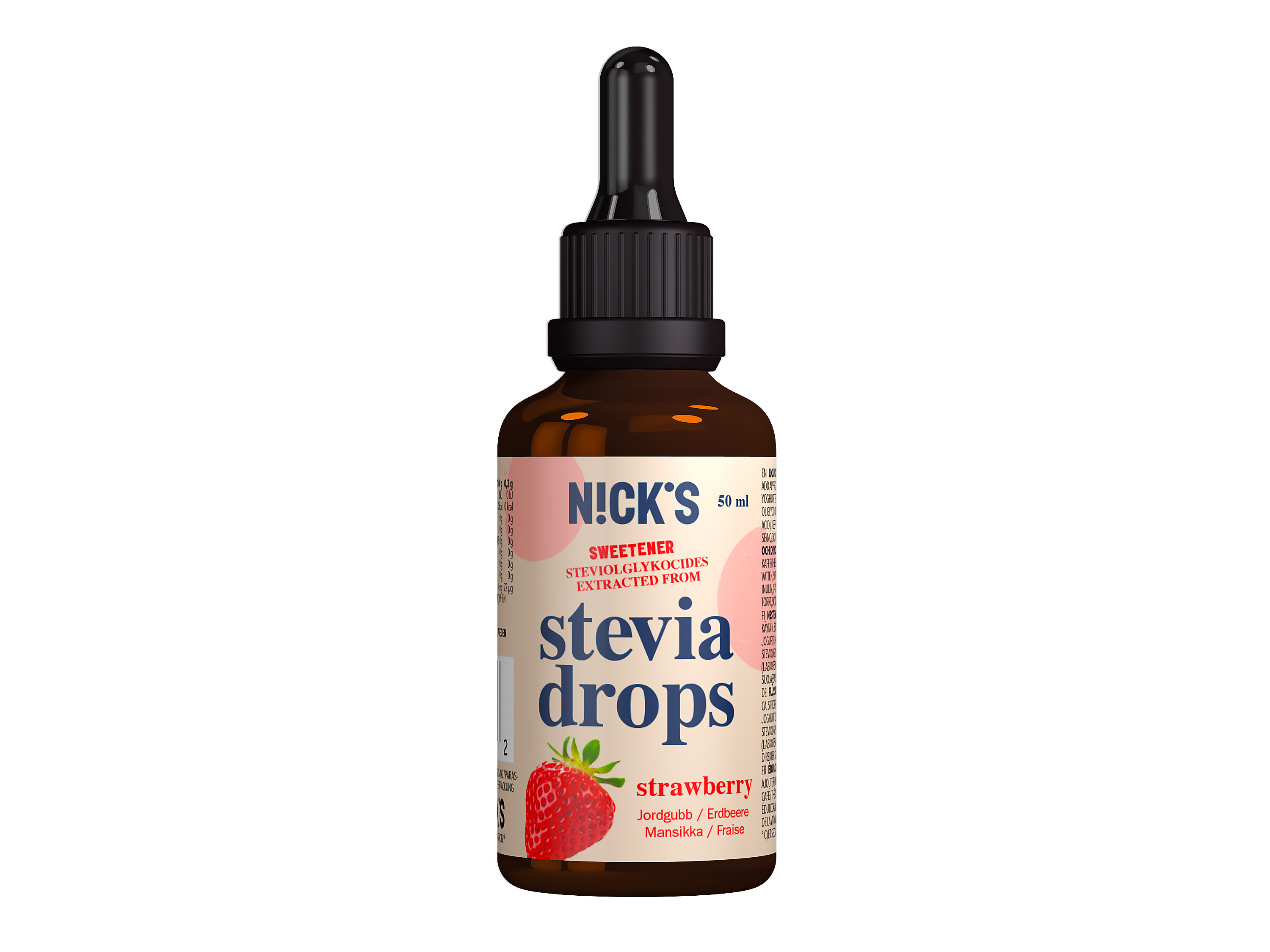 Nicks Stevia Drops Strawberry 50 ml