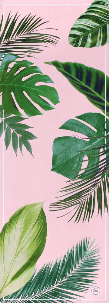 Grounded Factory Eco Friendly Yoga Mat Botanical Garden Pink