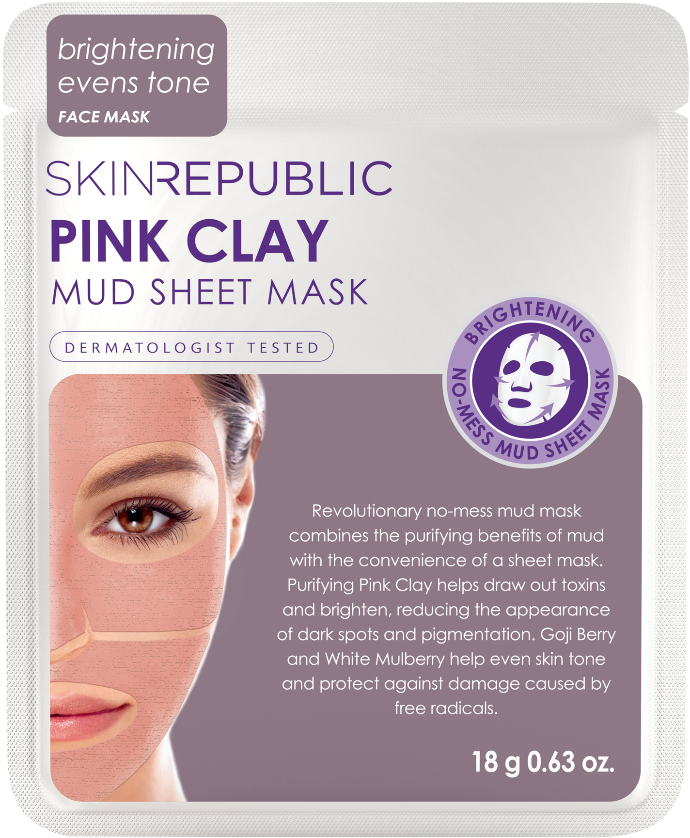 Skin Republic Pink Clay Mud Face Mask 18 g