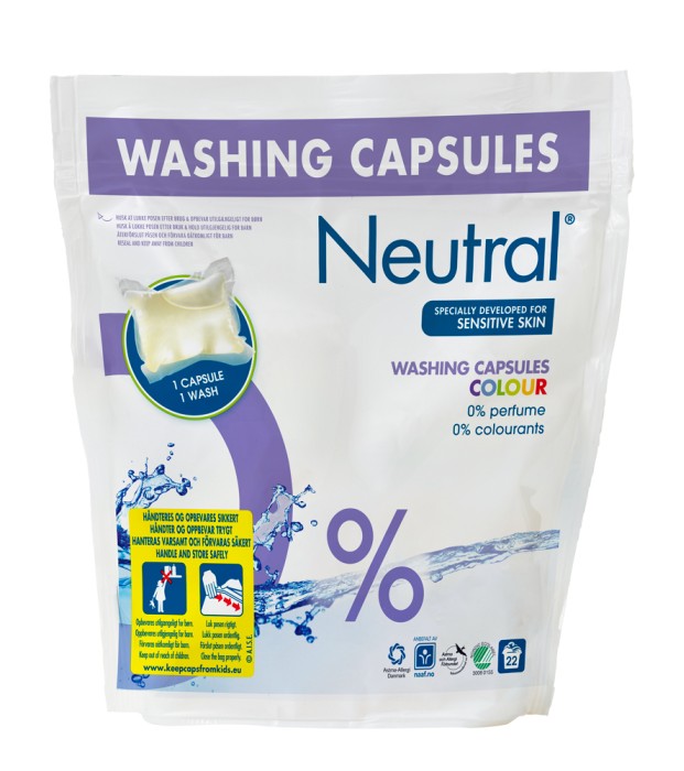 Neutral tvättkapslar Colour 22 st