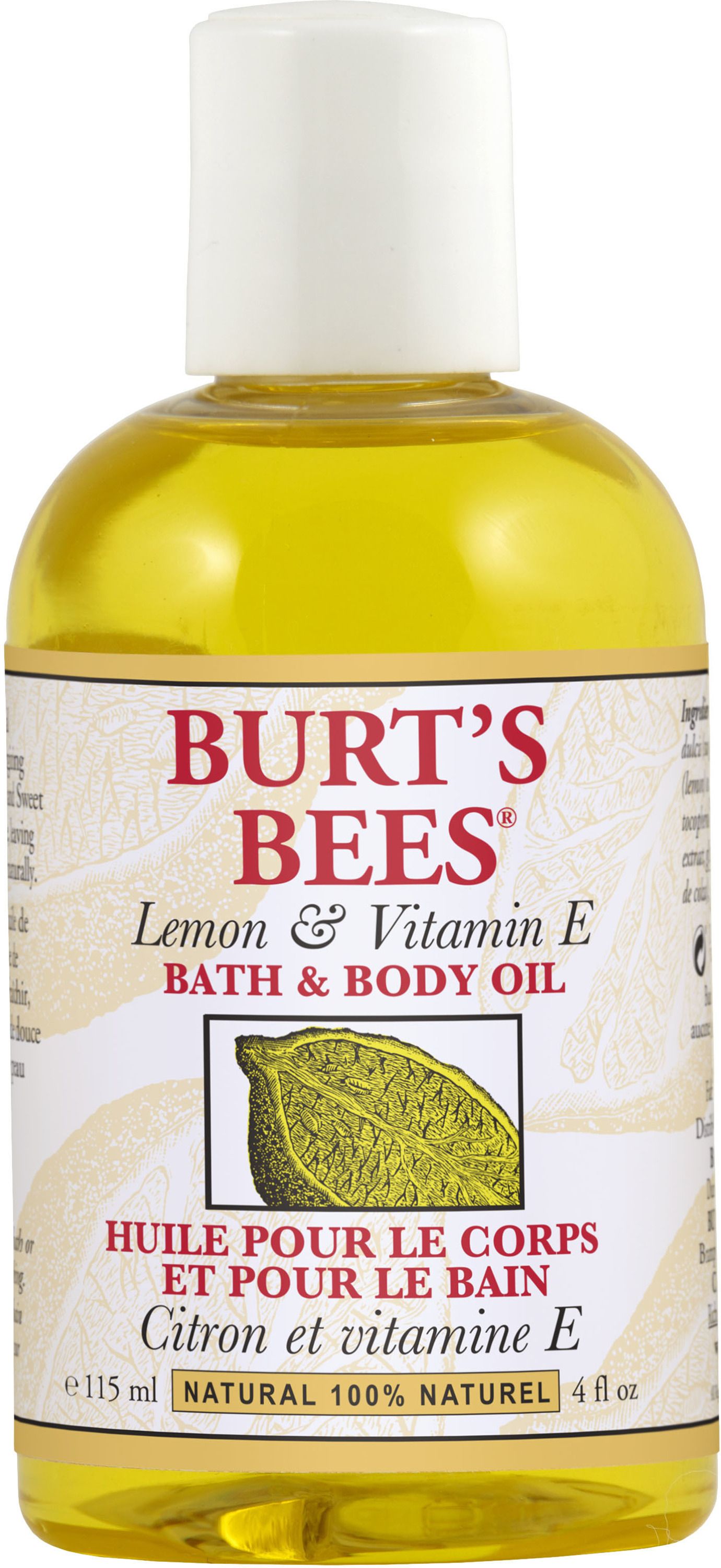 Burt's Bees Body Care Lemon & Vitamin E Bath & Body Oil 118 ml