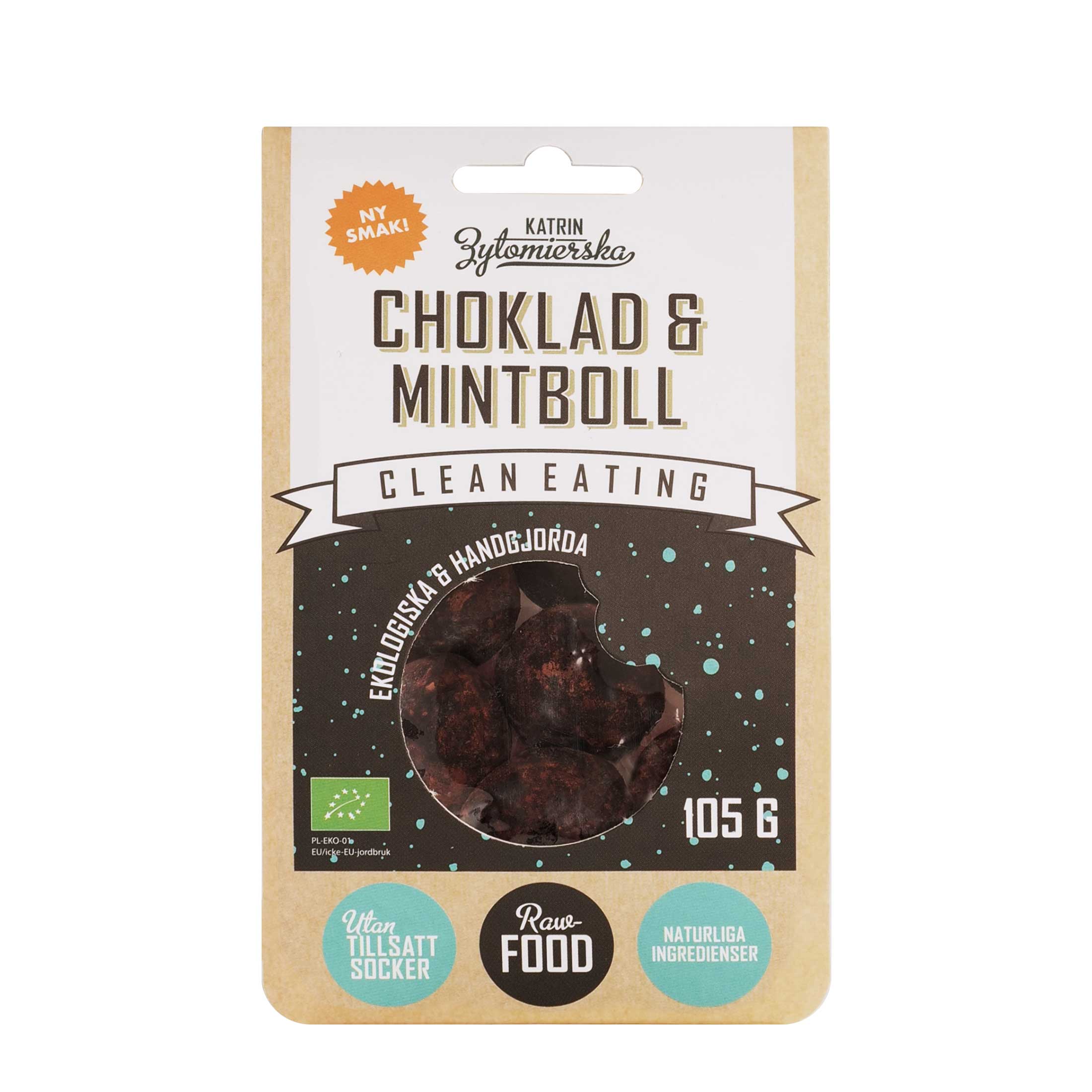 Clean Eating Choklad & Mintboll 105 g