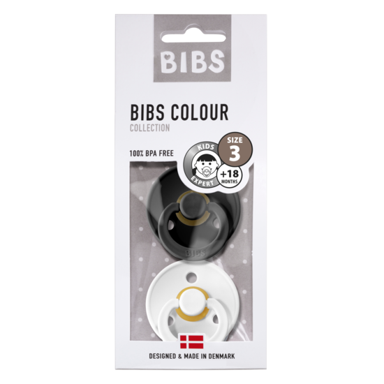 BIBS Colour Nappar Black/White Strl. 3 (+18 månader) 2-pack