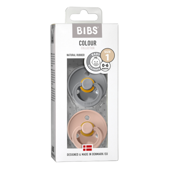 BIBS Colour Nappar Cloud/Blush pink Strl. 1 (0-6 månader) 2-pack