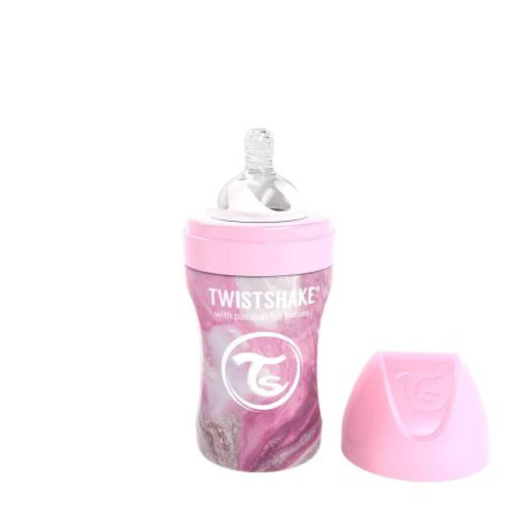 Twistshake Anti-Colic Stainless Steel 260 ml Marble Pink