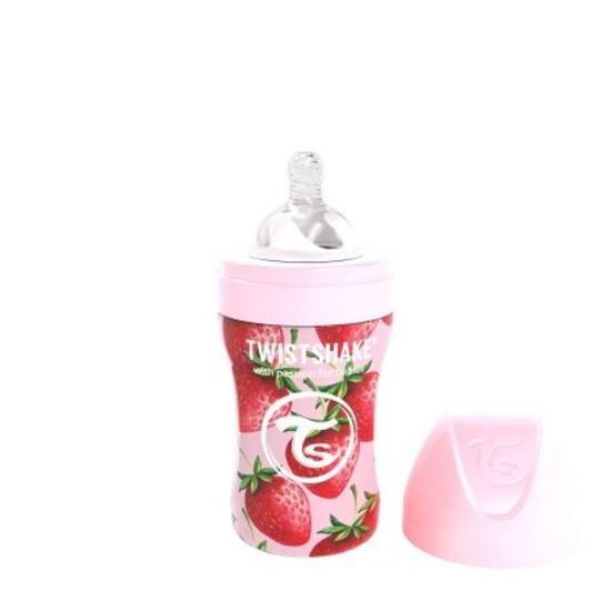Twistshake Anti-Colic Stainless Steel 260 ml Strawberry
