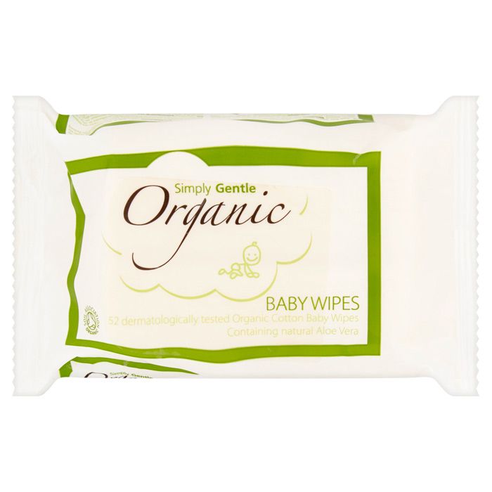 Simply Gentle Organic Rengöringsservetter Baby 52 st