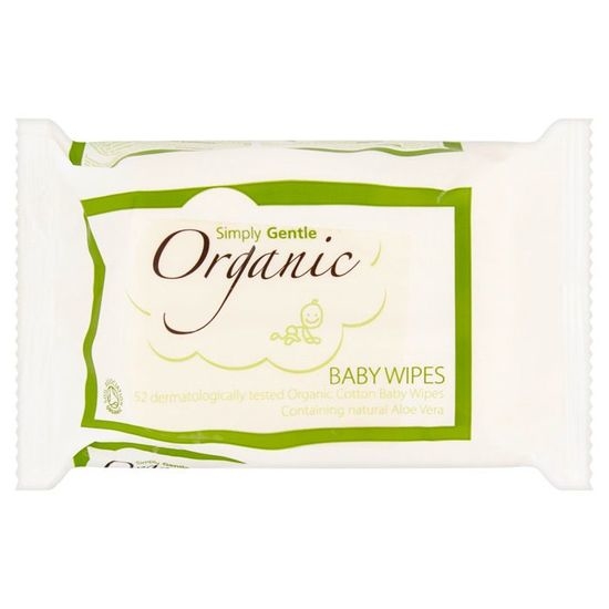 Simply Gentle Organic Rengöringsservetter Baby 52 st