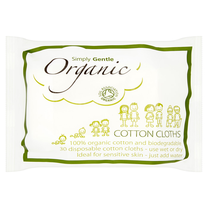 Simply Gentle Organic Bomullsdukar 30 st