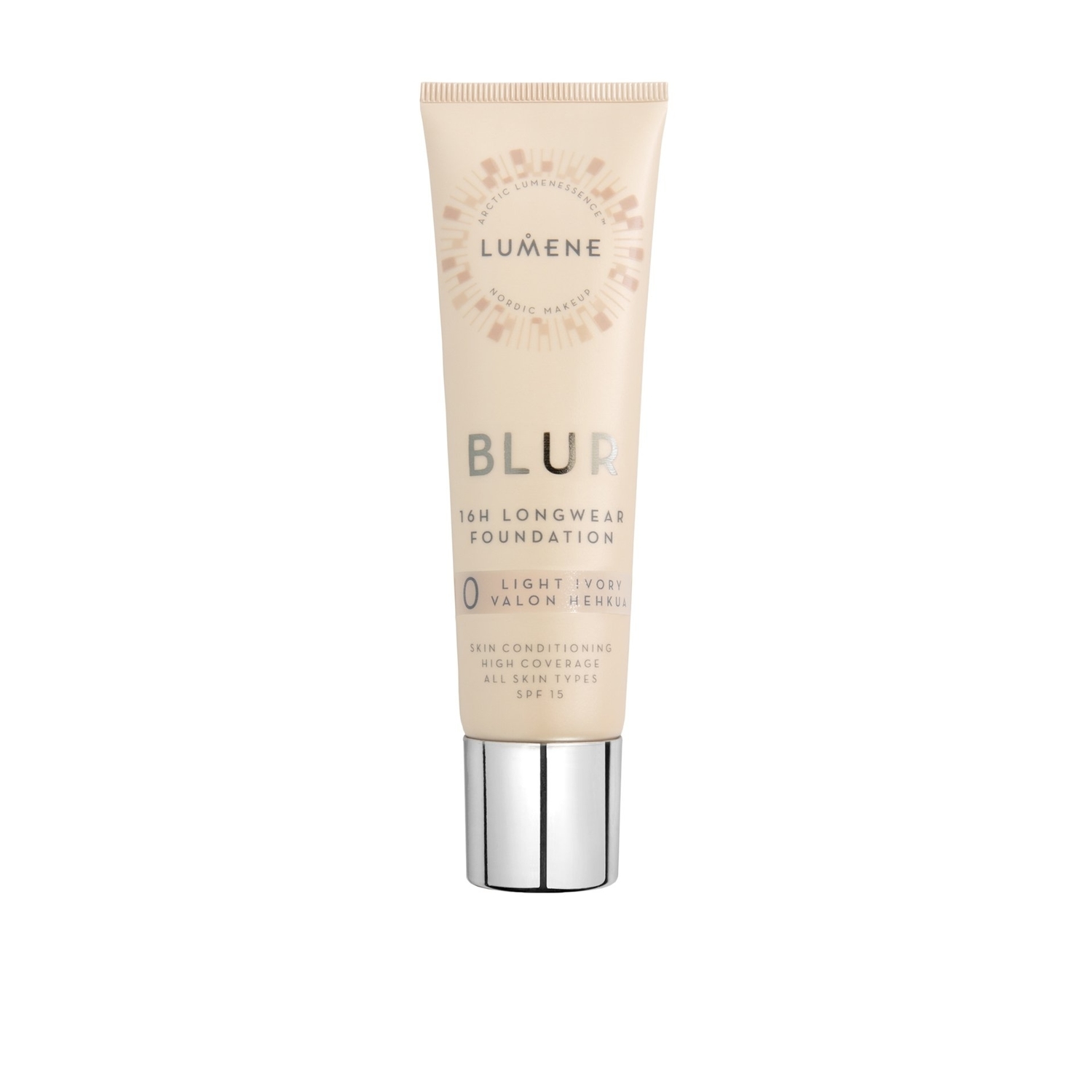 Alternativ bild 1 för Lumene Blur 16h Longwear Foundation 0 Light Ivory SPF15 30ml