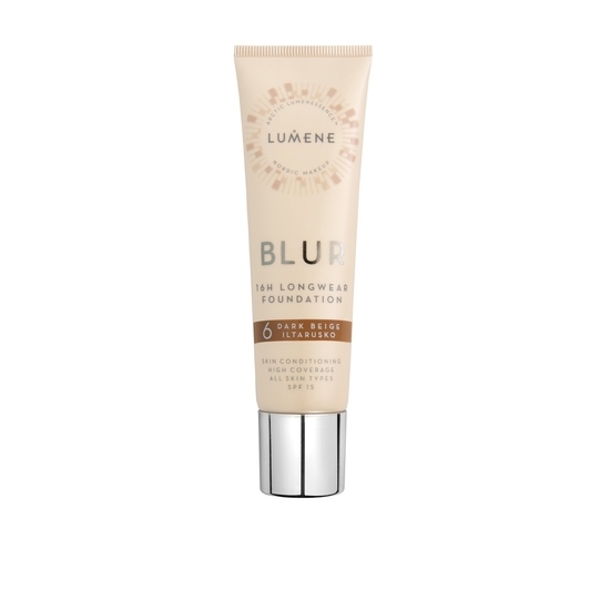Lumene Blur 16h Longwear Foundation 6 Dark Beige SPF15 30ml