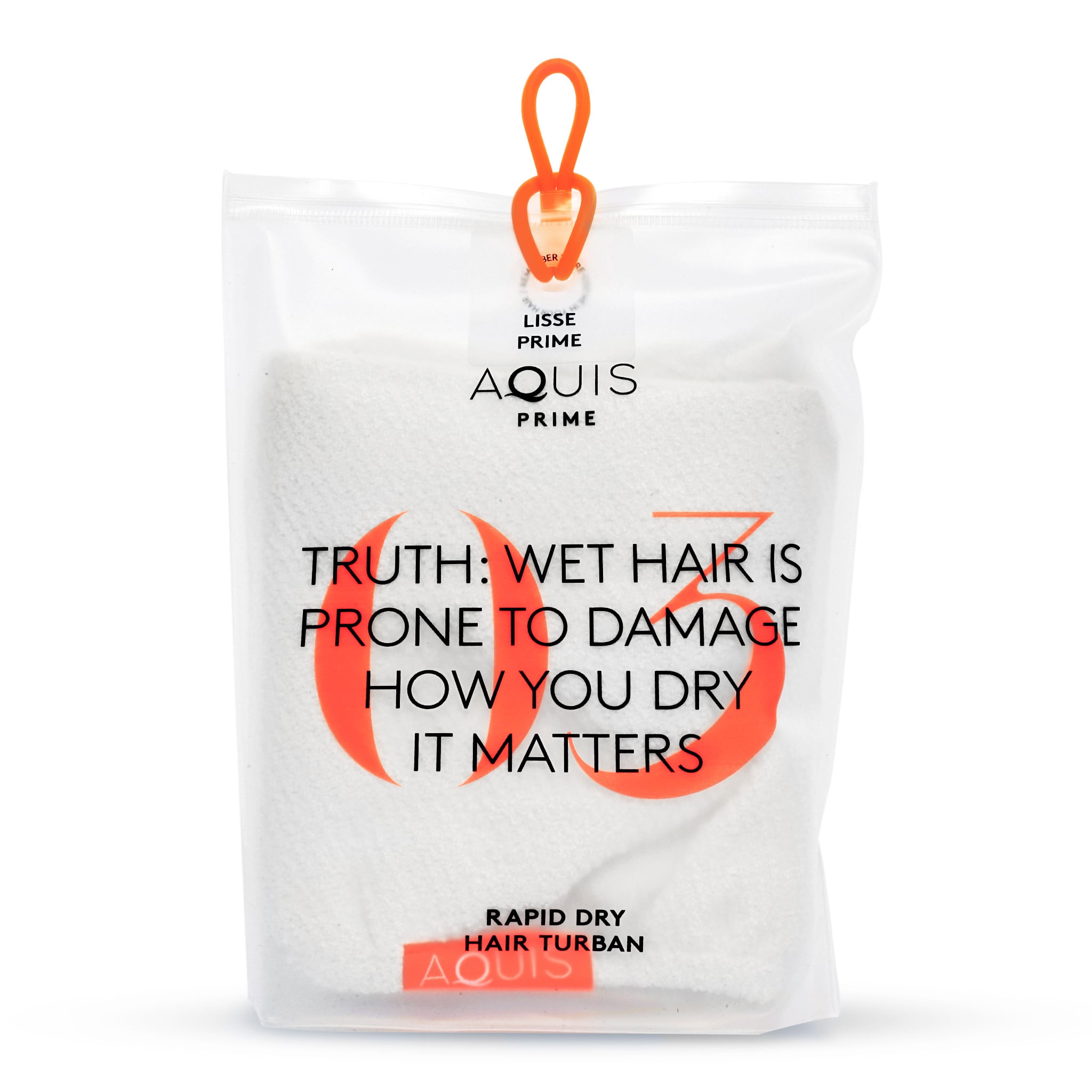 Aquis Hårturban Lisse Luxe Ivory White