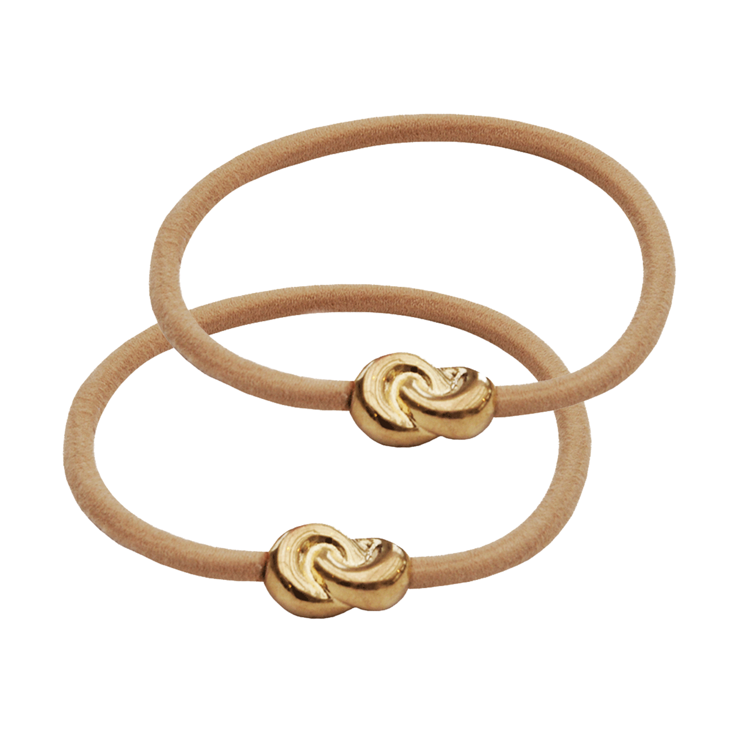 Corinne Hair Tie Big Knot Beige 2-pack