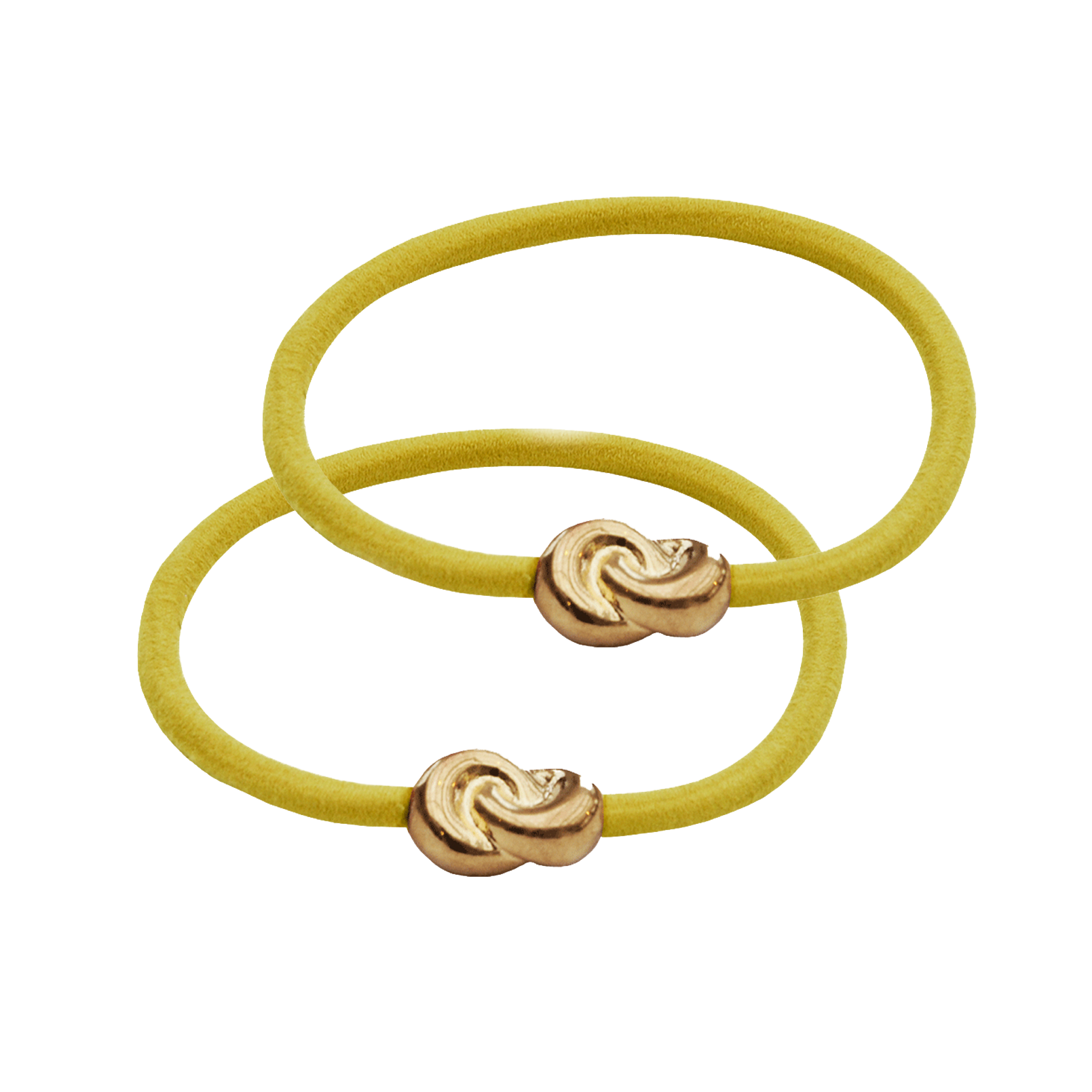 Corinne Hair Tie Big Knot Yellow 2-pack