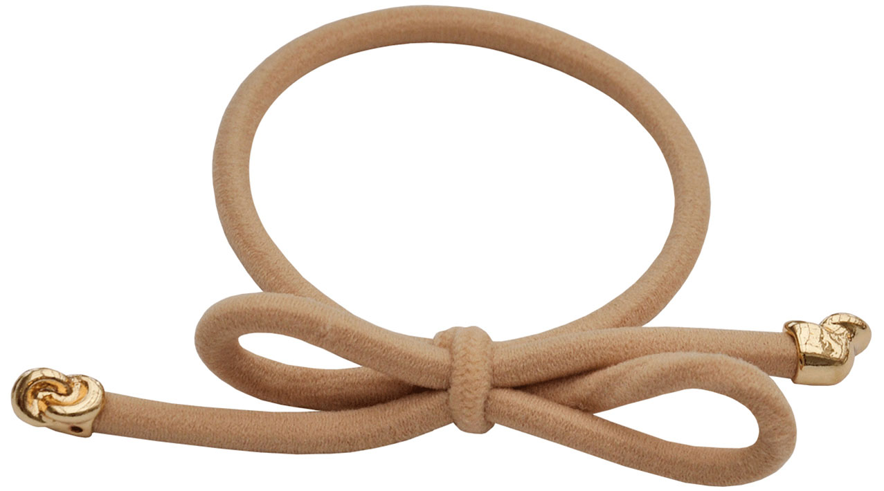 Corinne Hair Tie Bow Knots Beige