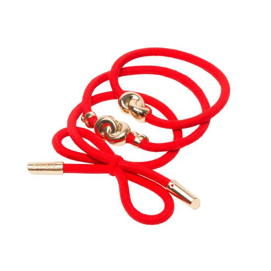Corinne Hair Tie Metal Details Strawberry Red 3-Pack