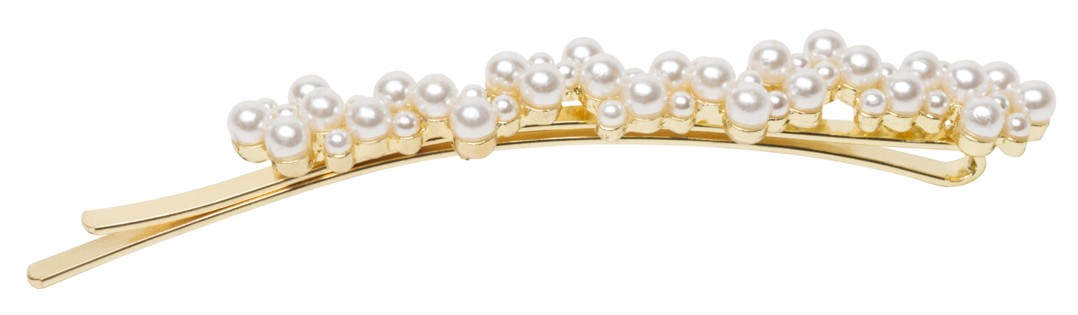 Corinne Hair Slider Pearls Gold