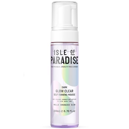 Isle of Paradise Glow Clear Self Tanning Mousse Dark 200 ml