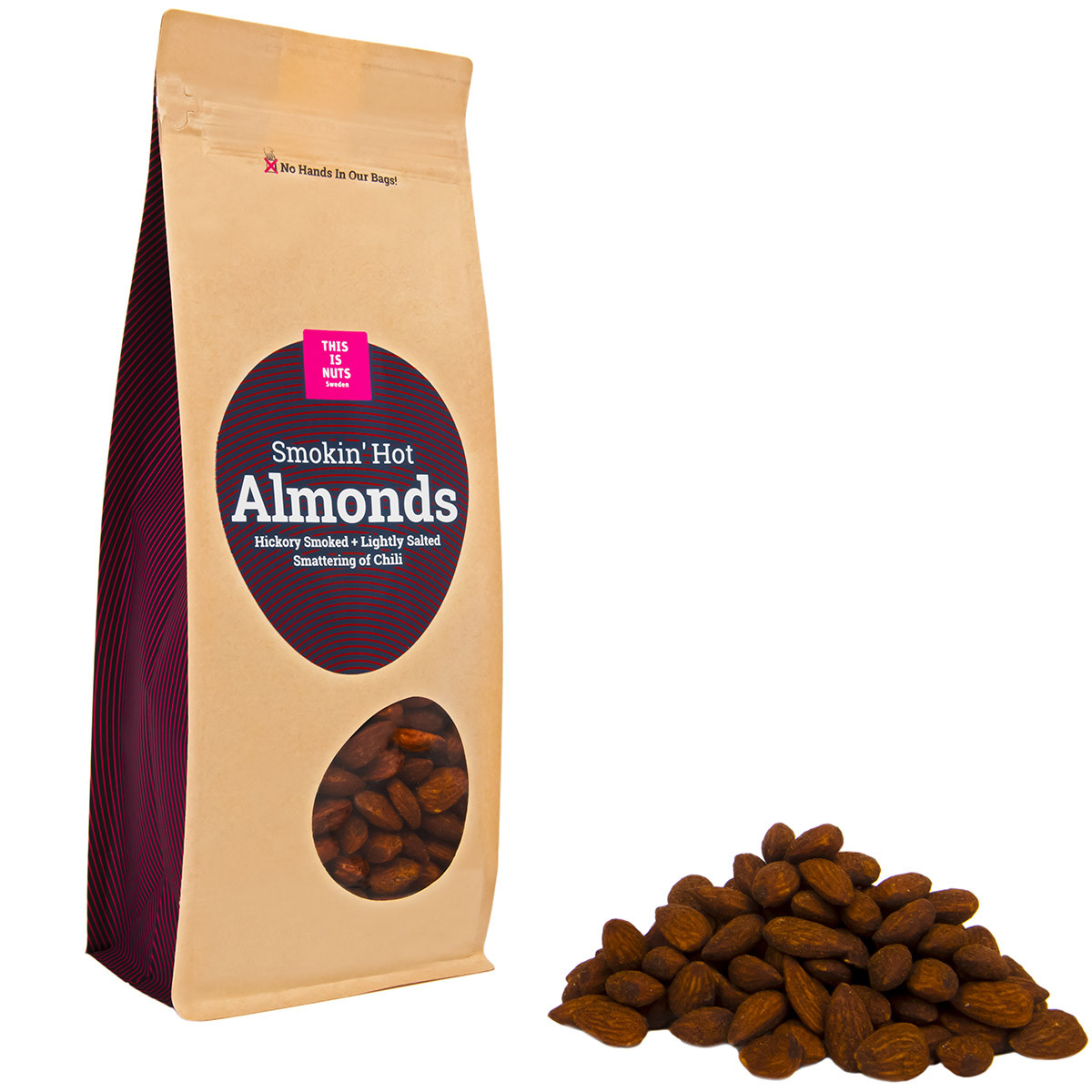 This is Smokin' Hot Almonds 400g