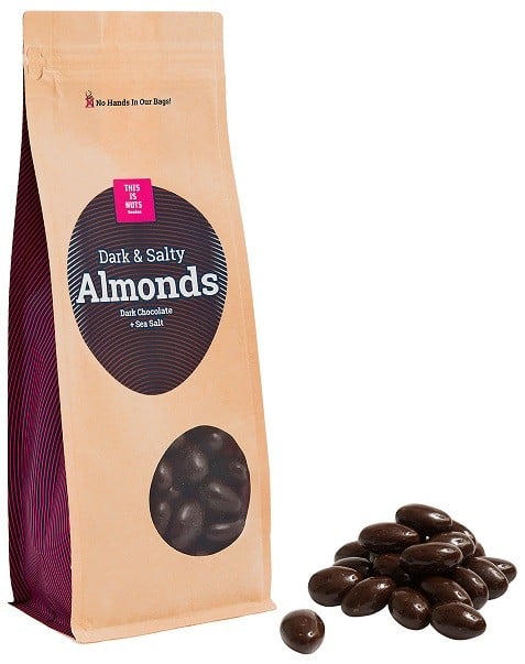 This is Dark & Salty Almonds 250g